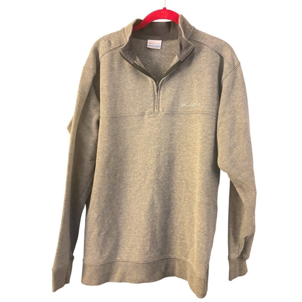 Columbia Men’s Sage Green Quarter-Zip Pullover Sweater Size M - good condition